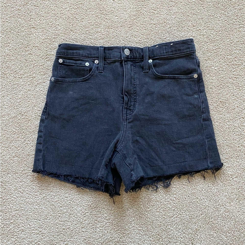 Madewell Black High Rise Denim Shorts